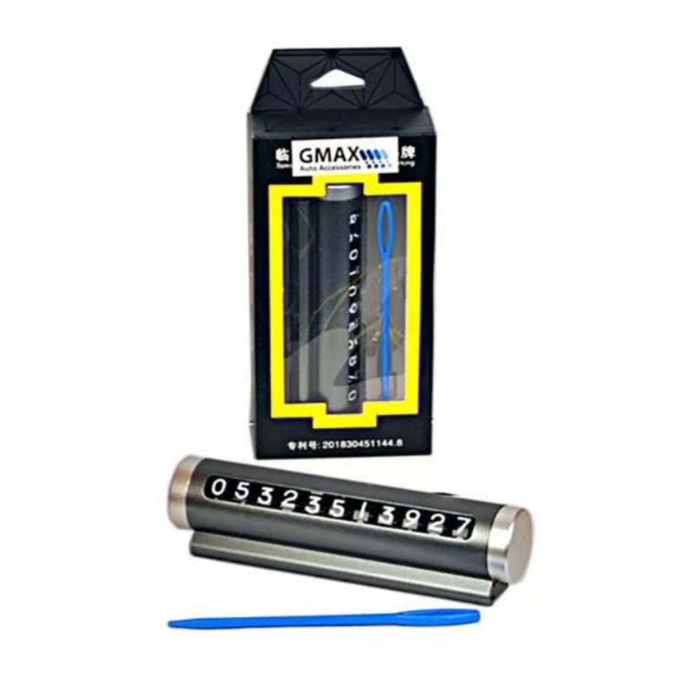 ARAÇ İÇİ TELEFON NUMARATIGI (PARK-TEL) (METALİK) GRİ