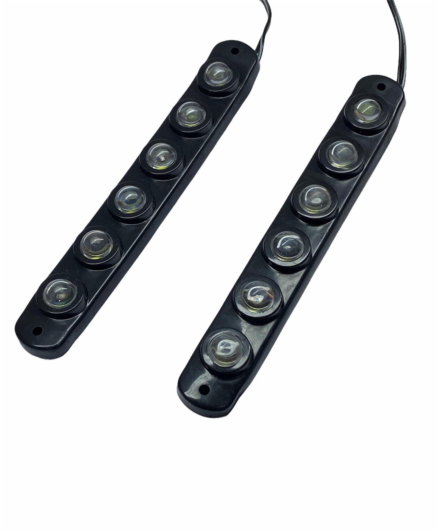 12V GÜNDÜZ SÜRÜŞ ESNEK TİP 6 LEDLİ (MERCEKLİ) (129*19) (2 AD)