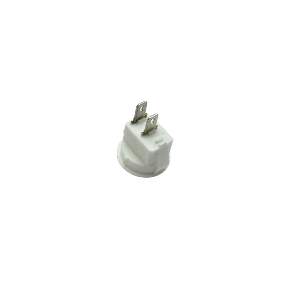 TUŞLU ANAHTAR MINI YUVARLAK BEYAZ (2 FİŞ) (ON-OFF) (6A 250V / 10A 125V AC) (15 MM) KCD1 YIXING