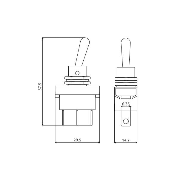 ÇIT-ÇIT ANAHTAR 3 FİŞLİ METAL (ON-ON) (ON-OFF)