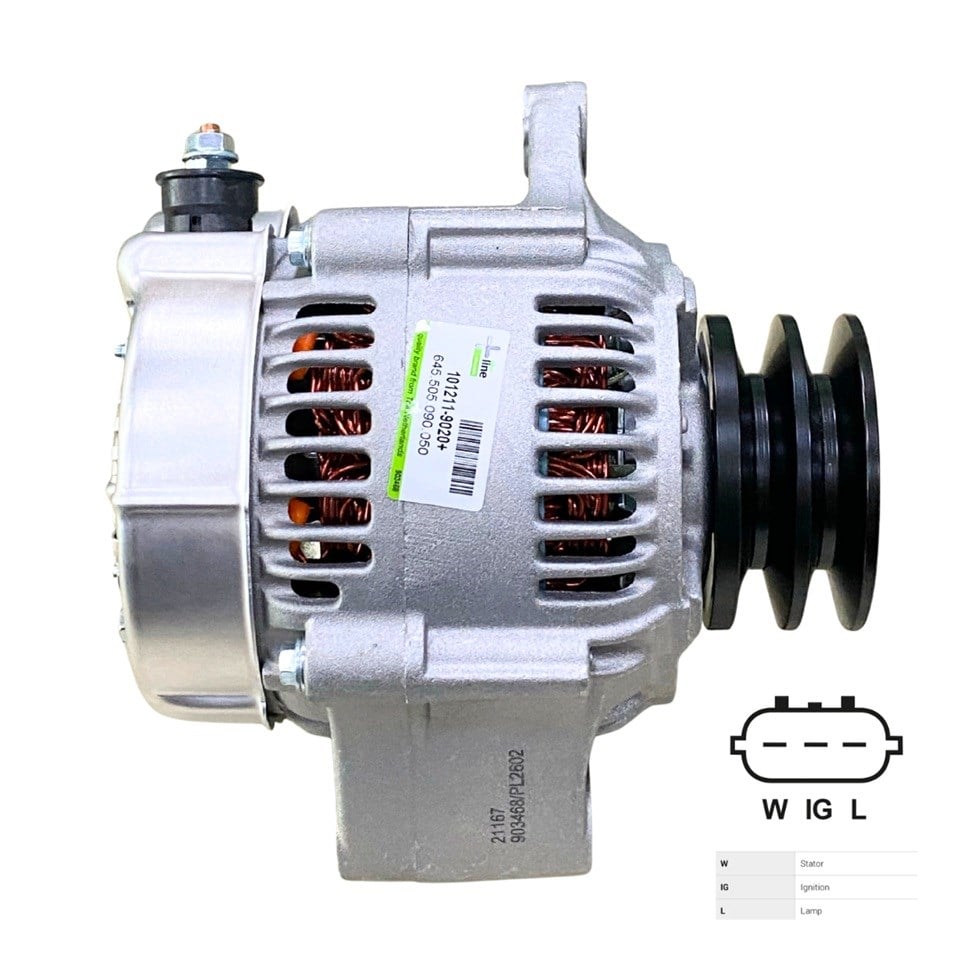 12V ALTERNATÖR DİNAMO 90 A (OVAL SOKET 3 FİŞ) (W-IG-L) CATERPILLAR-BEKO LOADER-JCB-KOMATSU