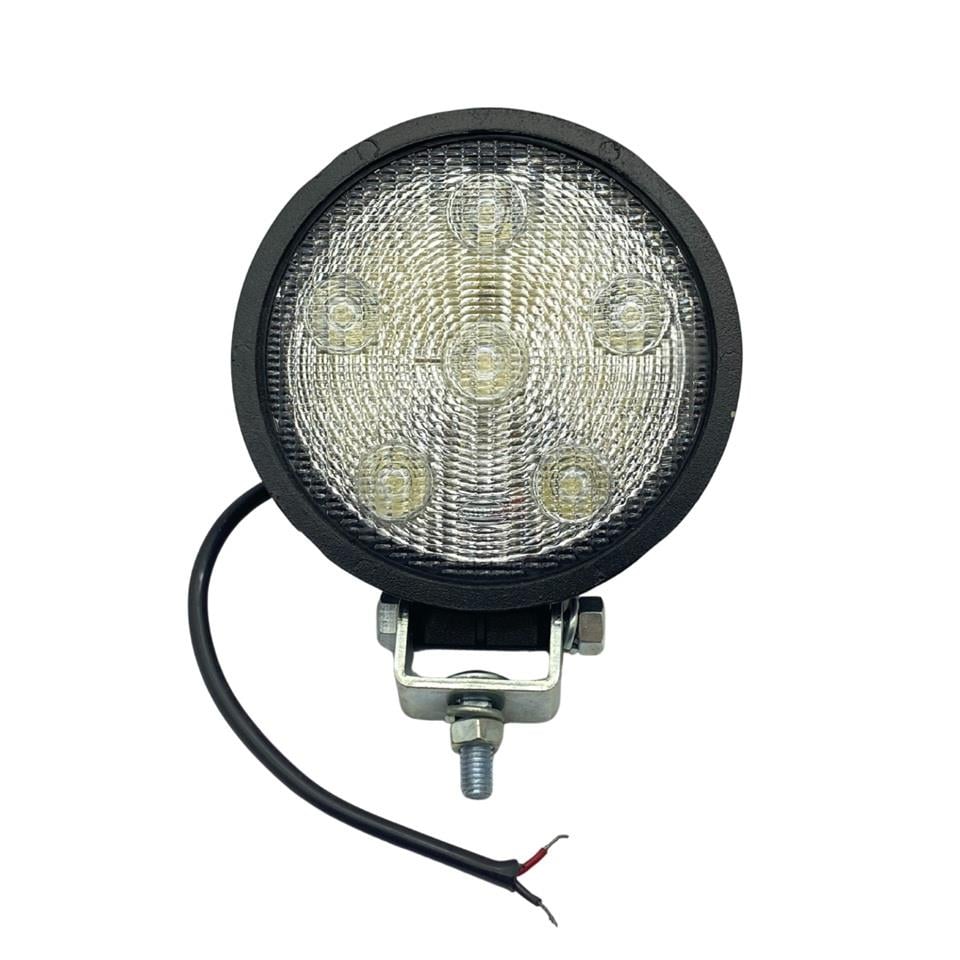 9V-30V ÇALIŞMA LAMBASI YUVARLAK (KALIN TİP METAL) (6 LEDLİ) (121 MM)