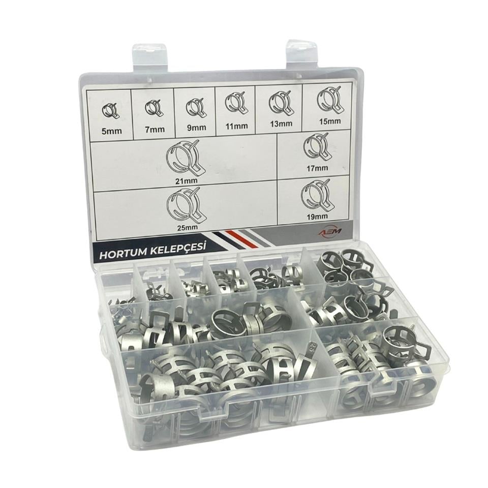 TESİSAT KELEPÇESİ SETİ METAL YENİ TİP (100 PARÇA)