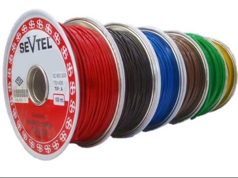 SEVTEL 1.5 MM TESİSAT KABLOSU (KALAYSIZ) (SARI) (1 MT)