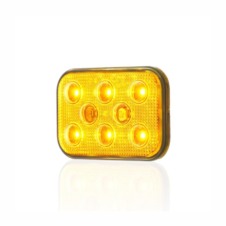 SANEL 10V-30V İKAZ LAMBASI ÇAKARLI 6-LEDLİ YAPIŞKANLI 3M BANTLI SU GEÇİRMEZ SARI (60*40 MM)