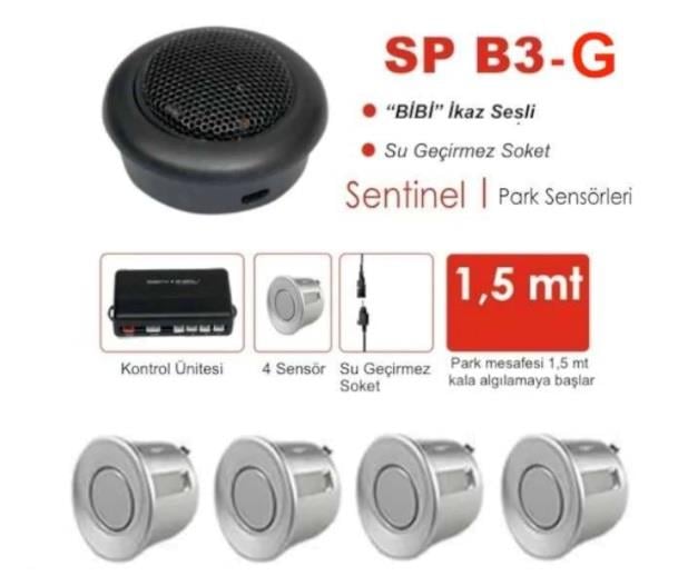 SENTINEL PARK SENSÖRÜ SES İKAZLI (SES AYARLI) (22 MM) GRİ