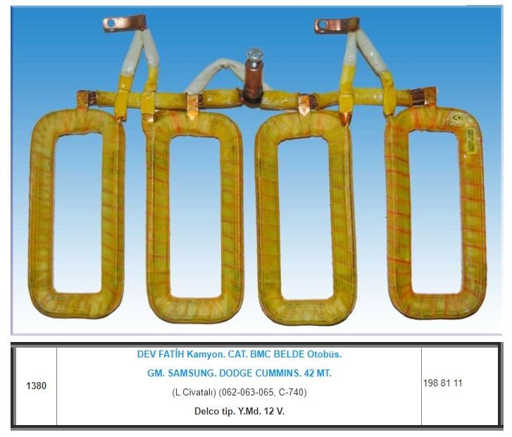 12V MARŞ YASTIĞI DELCO TİPİ (42MT) BMC DEV FATİH