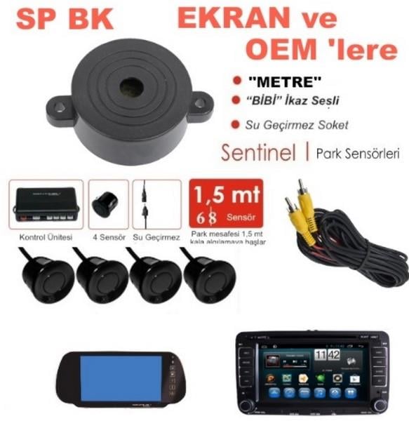 PARK SENSÖRÜ (EKRAN VE OEM UYUMLU) SES İKAZLI (22 MM) SİYAH