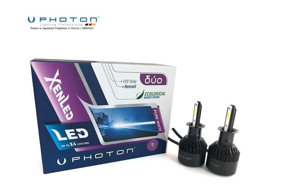 PHOTON 12V H3 COB LED XENON FAR AMPUL SETİ 6000K 6000 LÜMEN
