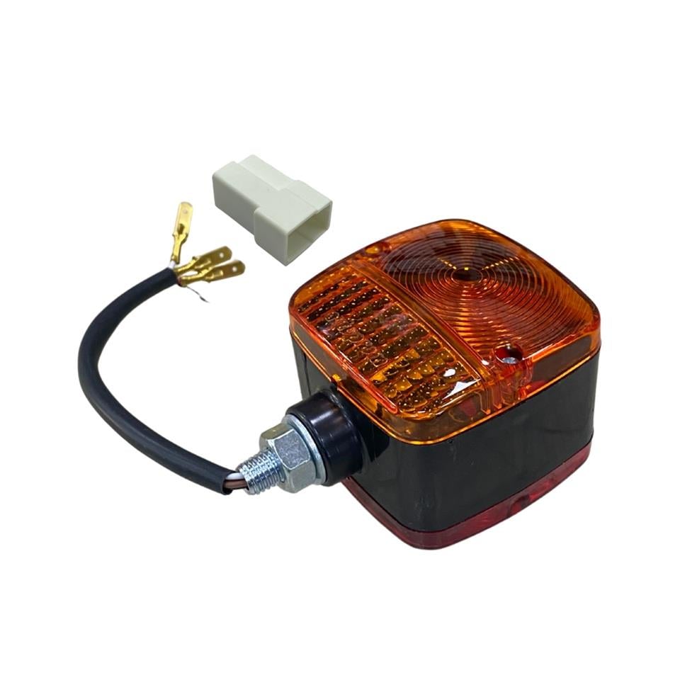 PARK-SİNYAL LAMBASI SARI-KIRMIZI (ÇİFT TARAFLI) (80*80 MM) KOMATSU FORKLİFT ****