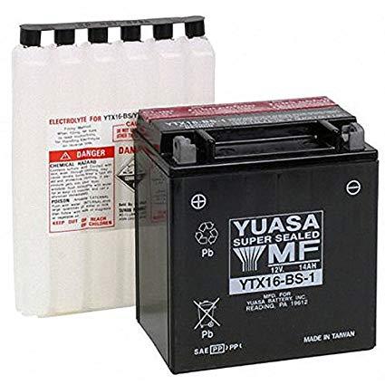 YUASA 12V 14 AH MOTOSİKLET AKÜSÜ 230 A (EN) (150*87*161) (YTX16-BS-1) (TERS)
