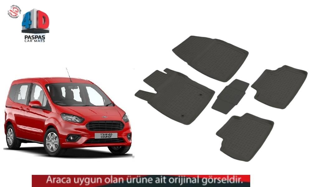 4D ARAÇ PASPASI (SİYAH) (4 PARÇA) (KAUÇUK 1.KALİTE) FORD COURIER 2014 > 