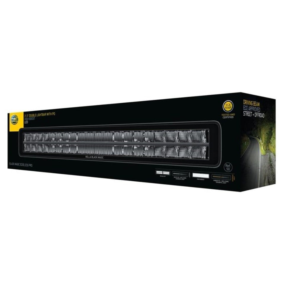 HELLA 12V-24V LED BAR OFF-ROAD ÇİFT SIRA 5700K (40 LEDLİ) (FONKSİYONLU) (561*86*72.8 MM)