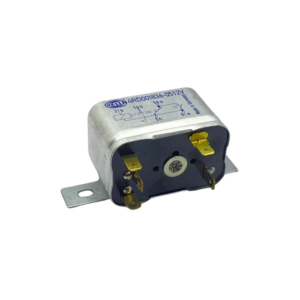 HELLA 12V FAR RÖLESİ 5 UÇLU (ÇİFT PLATİN) (KALICI) (31b-56-56a-56b-81a) GERMANY