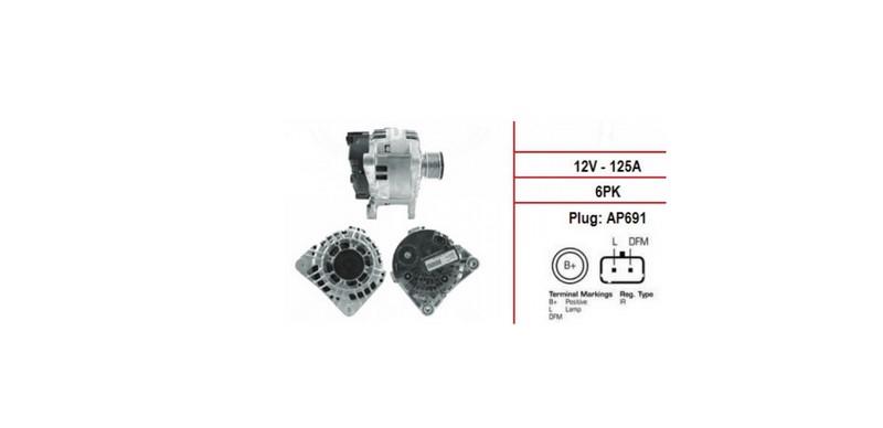 VALEO 12V ALTERNATÖR DİNAMO 120 A (L-DFM) (4 AYAK) DACIA LOGAN-NISSAN MICRA-RENAULT CLIO/KANGOO