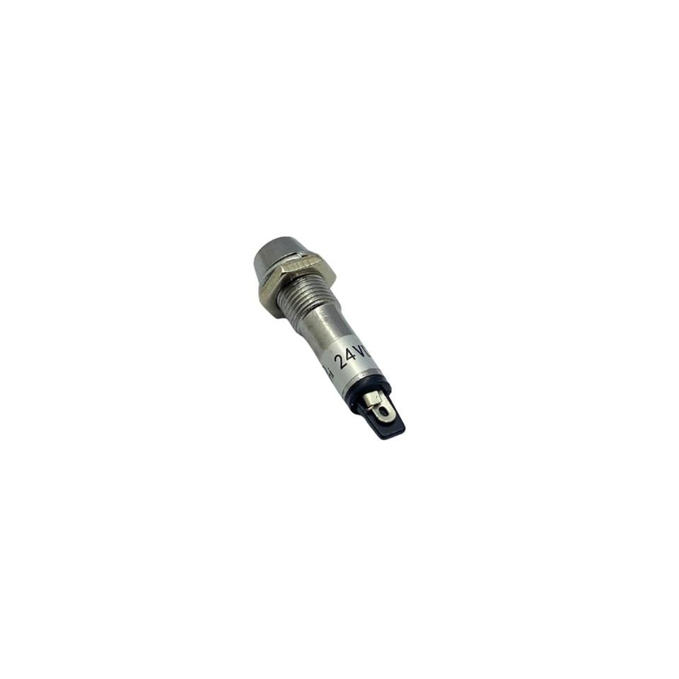 24V GÖZ LAMBASI METAL YEŞİL (AMPULLÜ) (ÇAP 8 MM)