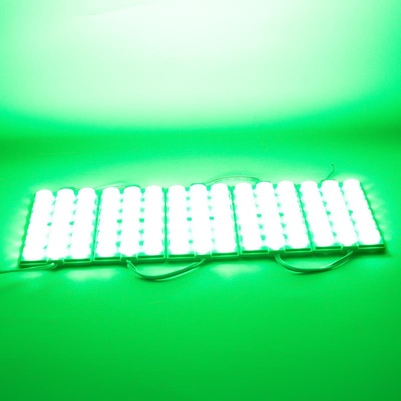 12V MODUL LAMBA 18-LEDLİ (CAMLI) KABLOLU YEŞİL (137*57 MM)