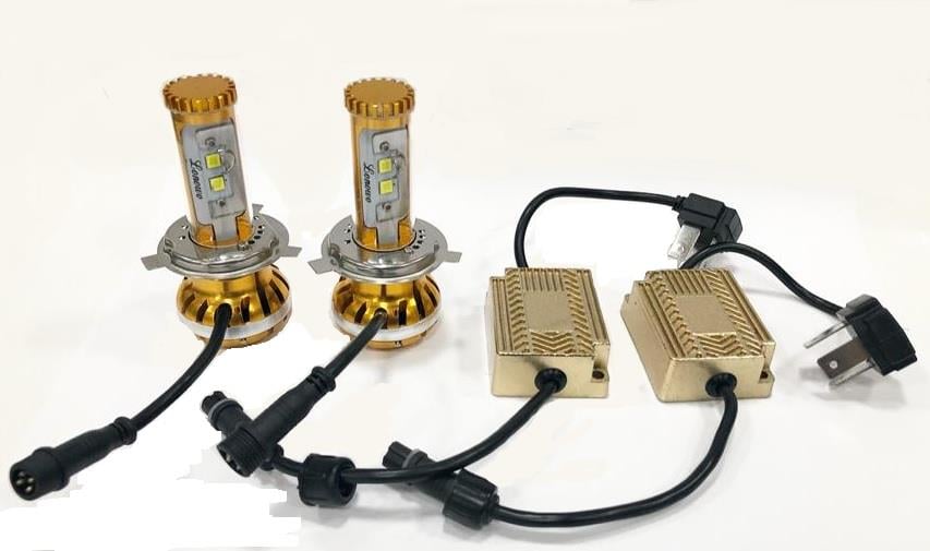 PREMIUM 12V-24V H4 LED XENON FAR AMPUL SETİ 6000K 30W (OSRAM CHIP LED) (BEYİNLİ)