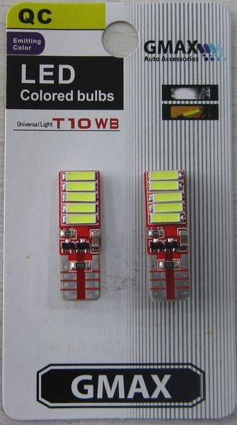 12V DİPSİZ AMPUL T10 (10 LEDLİ) BEYAZ CB (2 AD)