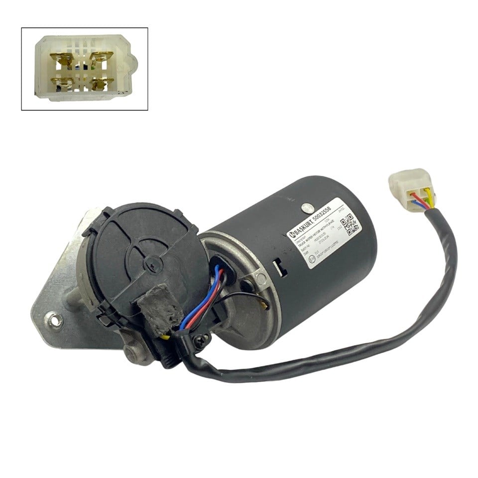 BAŞKURT 24V SİLECEK MOTORU AĞIR HİZMET (UZUN MİL) (ADAPTÖR FLANŞLI) (L) UNIVERSAL