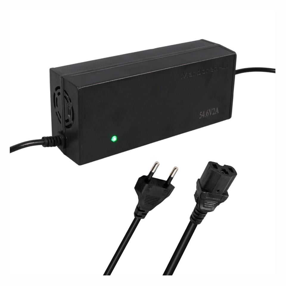 54.6V ELEKTRİKLİ BİSİKLET ŞARJ REDRESÖRÜ (AKÜ ŞARJ CİHAZI) OTOMATİK 2 A