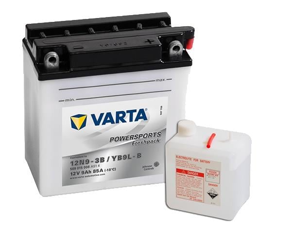 VARTA 12V 9 AH MOTOSİKLET AKÜSÜ 85 A (EN) (136*76*134) (YB9L-B) (-/+)