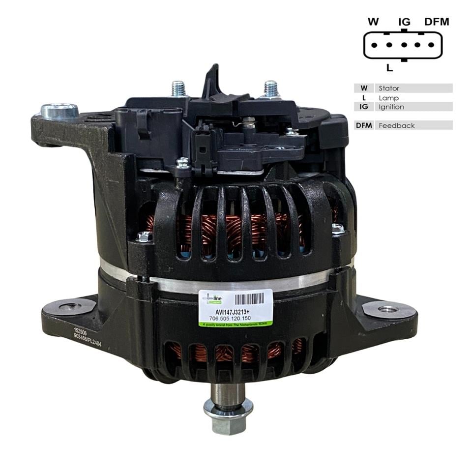 24V ALTERNATÖR DİNAMO PRESTOLITE TİPİ 120 A (5 FİŞ SOKETLİ) (W-L-IG-.-DFM) NEW HOLLAND