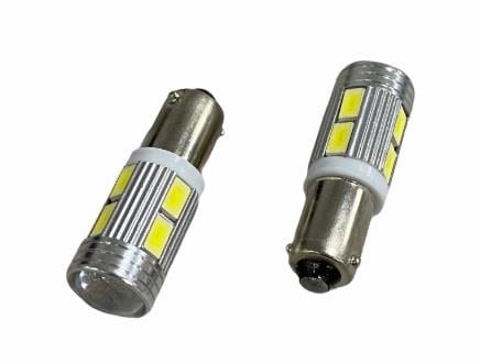 PREMIUM 12V H6 AMPUL 10 LEDLİ MERCEKLİ BEYAZ 6000K (2 AD)