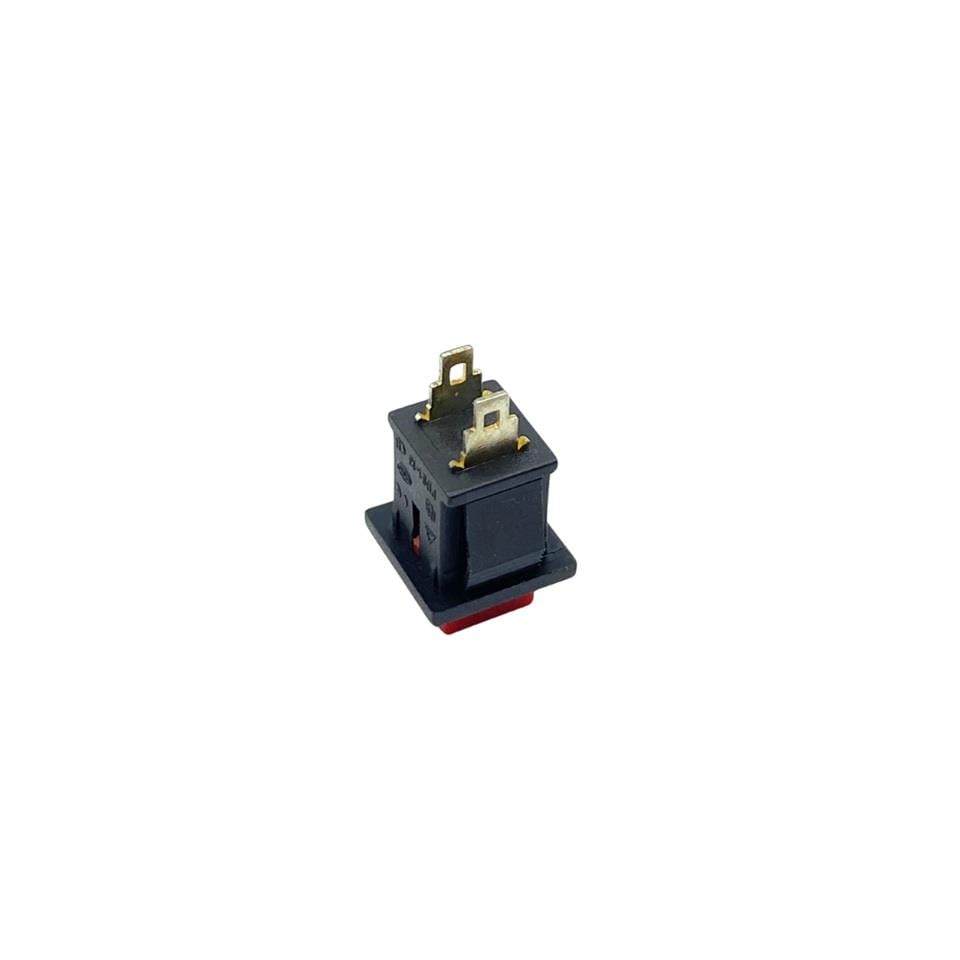 MİNİ BUTON PLS YAYLI KARE KIRMIZI (2 FİŞLİ) (3A 125V / 1.5A 250V AC) PBS1-13 ; DS-430