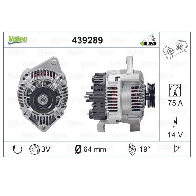 VALEO 12V ALTERNATÖR DİNAMO 80 A DACIA-RENAULT CLIO I/EXPRESS/MEGANE I
