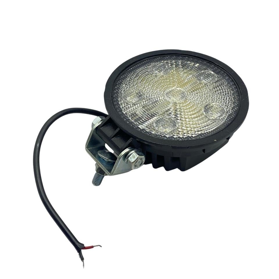 9V-30V ÇALIŞMA LAMBASI YUVARLAK (KALIN TİP METAL) (6 LEDLİ) (121 MM)