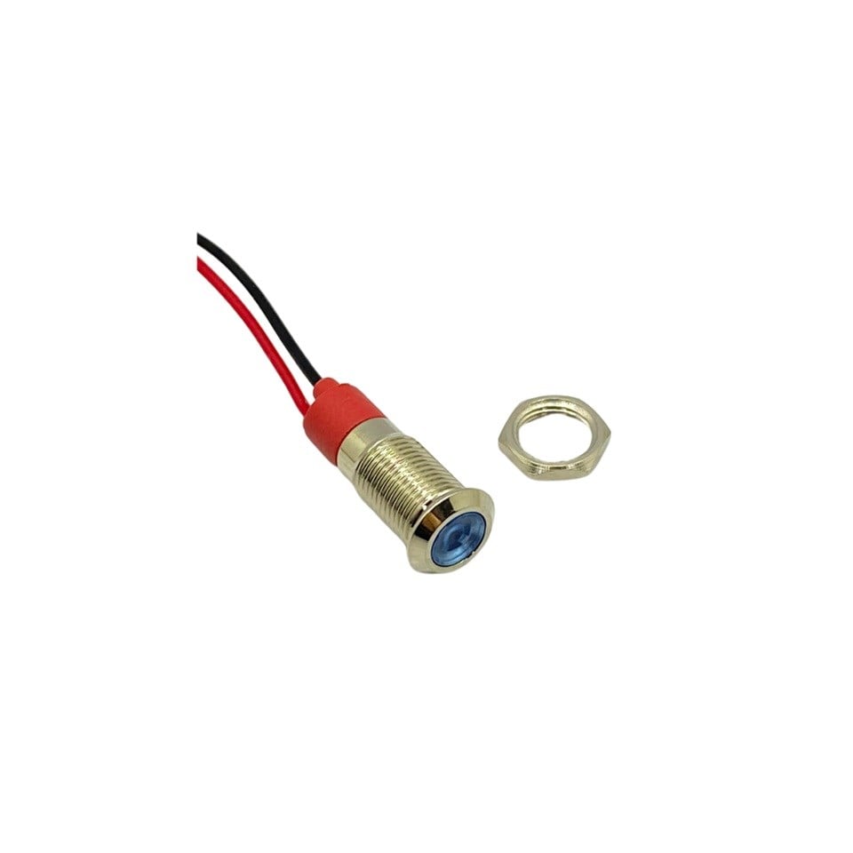 12V-24V GÖZ LAMBASI MAVİ LEDLİ (8 MM)