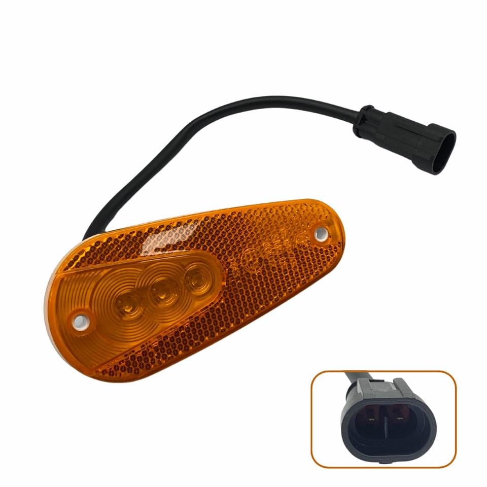 FARPLAS 24V YAN SİNYAL LAMBASI (3 LEDLİ) (SOKETLİ) SARI YM