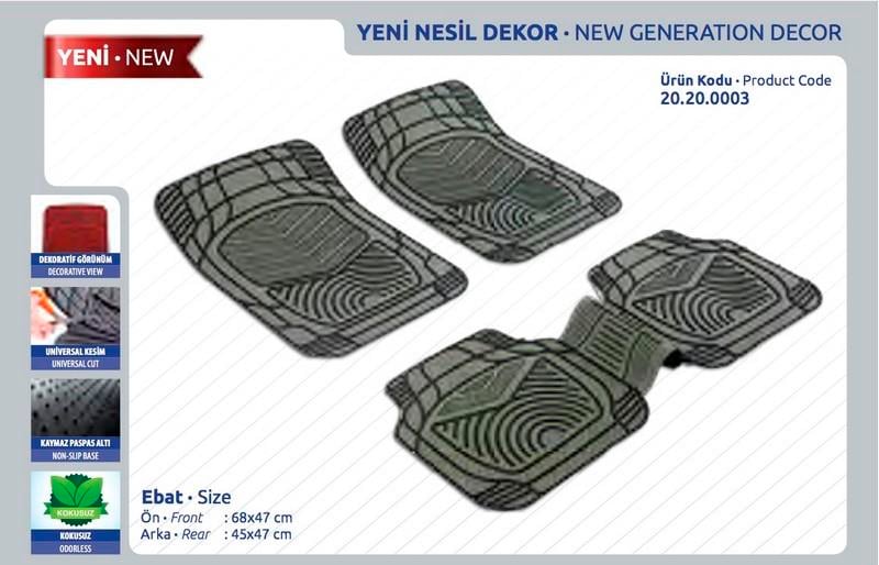 ARAÇ PASPASI DEKORLU-KOKUSUZ (GRİ) (5 PARÇA) UNIVERSAL