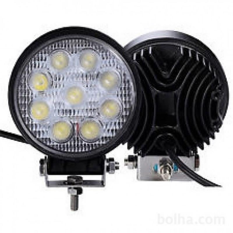 10V-30V ÇALIŞMA LAMBASI YUVARLAK (9 X 3W POWER LEDLİ) (115 MM)