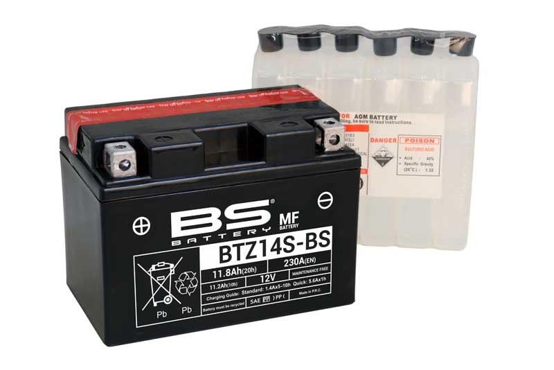 BS BATTERY 12V 11.8 AH MOTOSİKLET AKÜSÜ 230 A (EN) (150*88*110) (BTZ14S)