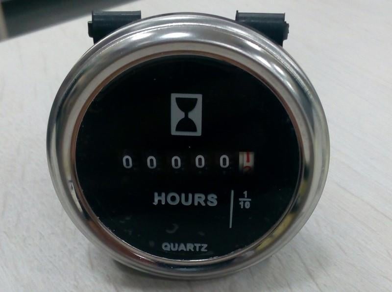 6V-80V MOTOR ÇALIŞMA SAATİ 52 MM SİYAH