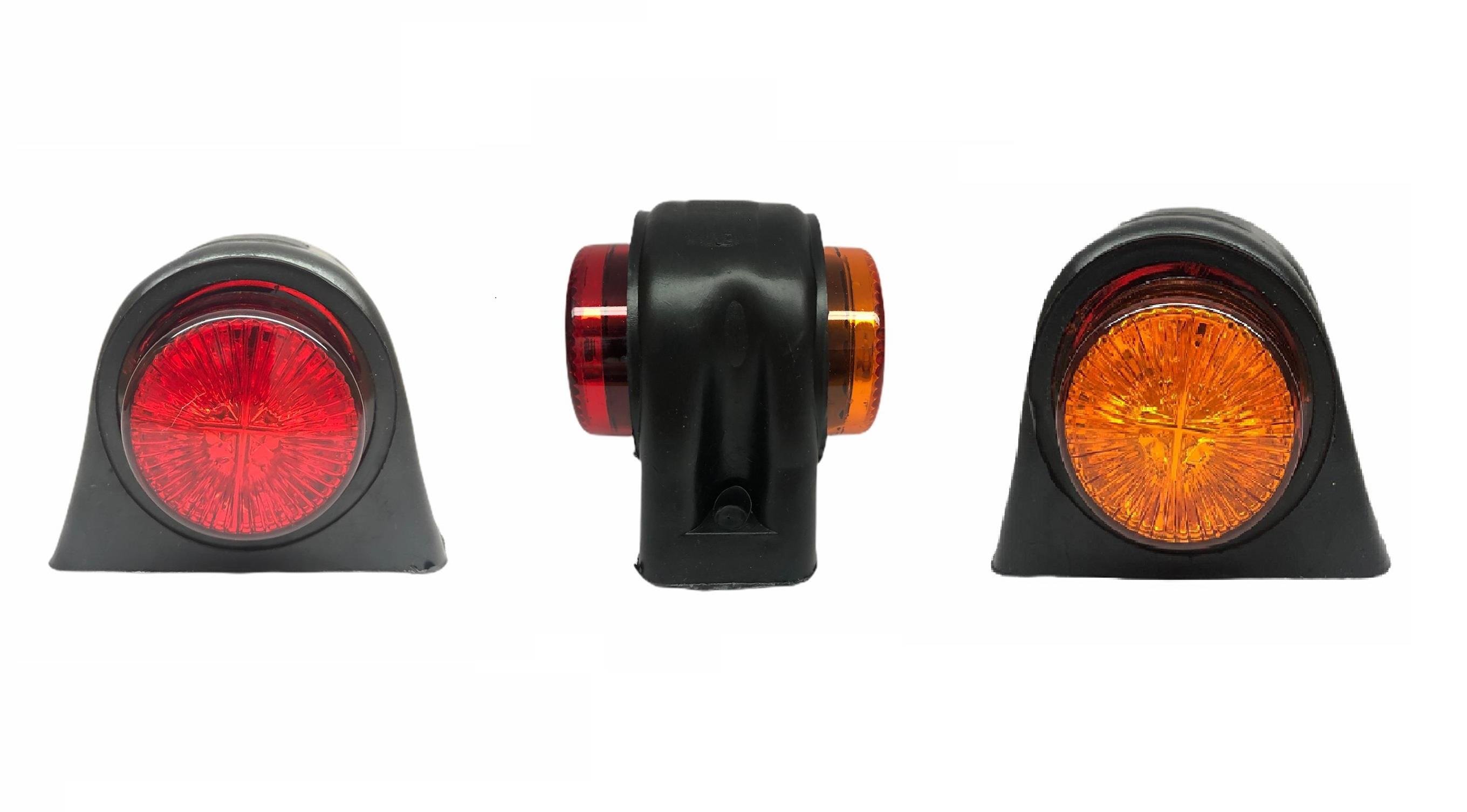 12V-24V TAKOZ LAMBASI BÜYÜK SARI-KIRMIZI (5 LEDLİ)