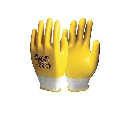 İŞ ELDİVENİ SARI (NİTRİL KAPLI) KOKUSUZ 1.KALİTE NO:10 (1 ÇİFT)