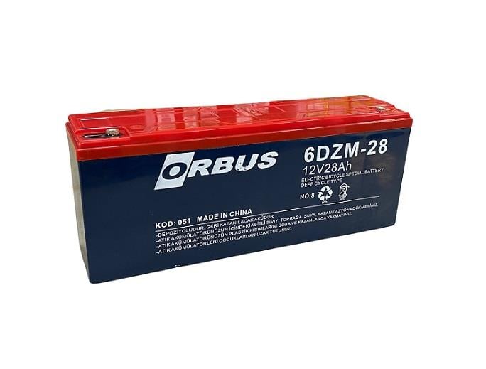 ORBUS 12V 28 AH ELEKTRİKLİ BİSİKLET AKÜSÜ DEEP CYCLE (320*80*130)