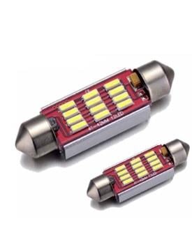 12V SOFİT AMPUL 12 LEDLİ BEYAZ CB (39 MM) (2 AD)