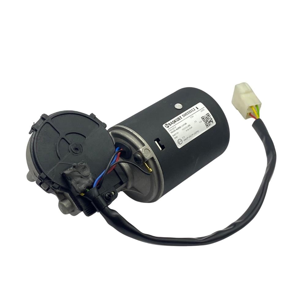 BAŞKURT 12V SİLECEK MOTORU AĞIR HİZMET (KABLOLU 4 FİŞ NORMAL SOKET) (L) HİDROMEK