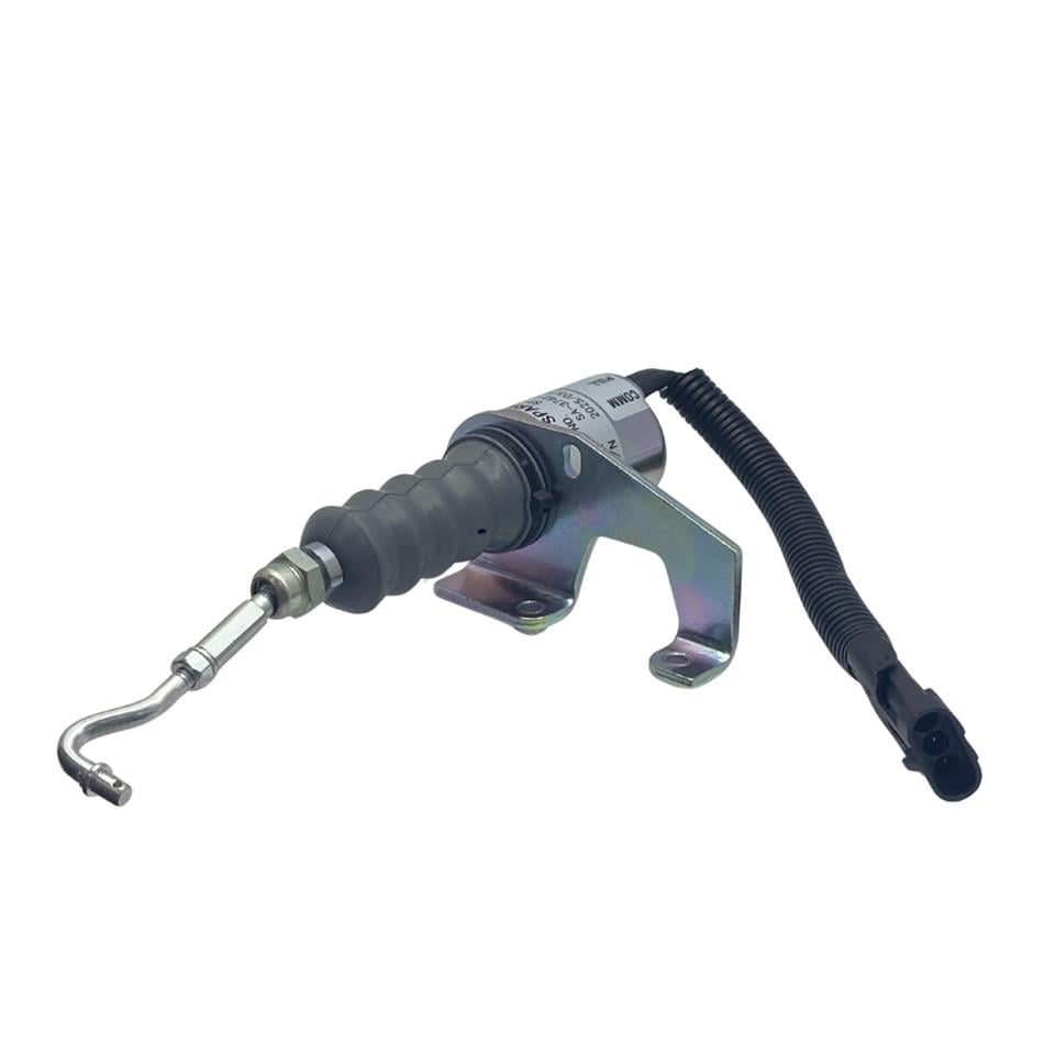 12V STOP SELENOİDİ YAN AYAKLI (MAFSALLI) (KABLOLU SOKETLİ) BOSCH RSV TİPİ CUMMINS