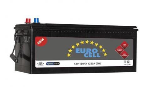 EUROCELL 12V 180 AH AKÜ 1250 A (EN) (513*223*223)
