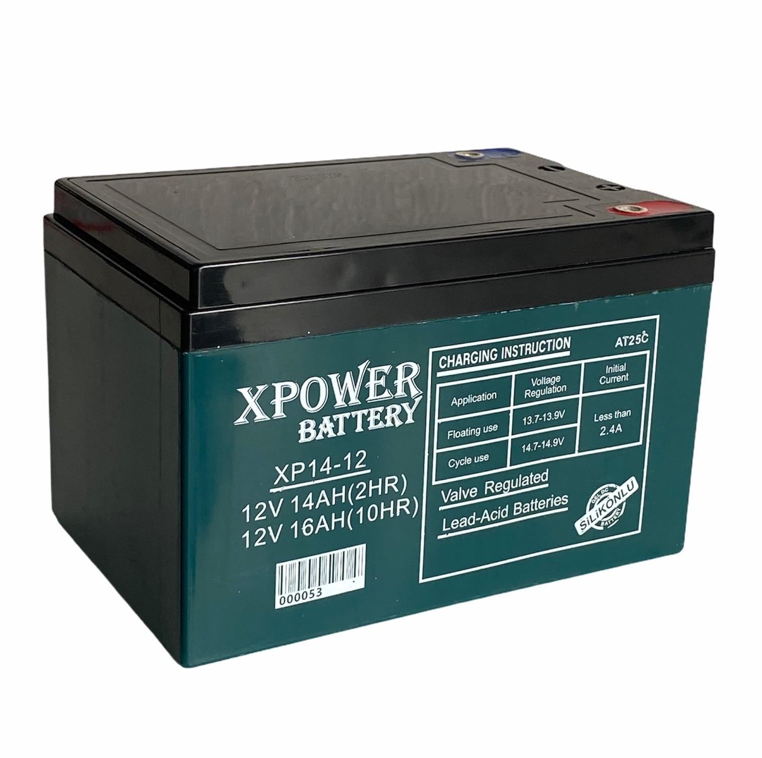 XPOWER 12V 14 AH ELEKTRİKLİ BİSİKLET AKÜSÜ DEEP CYCLE (150*97*95) (4.3 KG)