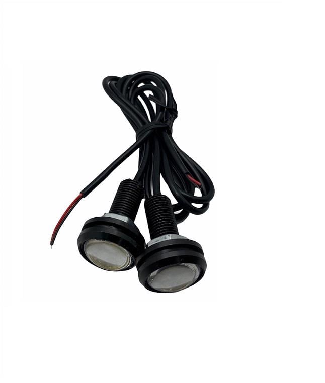 12V GÜNDÜZ SÜRÜŞ-AYNA ALTI LED KIRMIZI (MERCEKLİ) (9/22 MM) (2 AD)