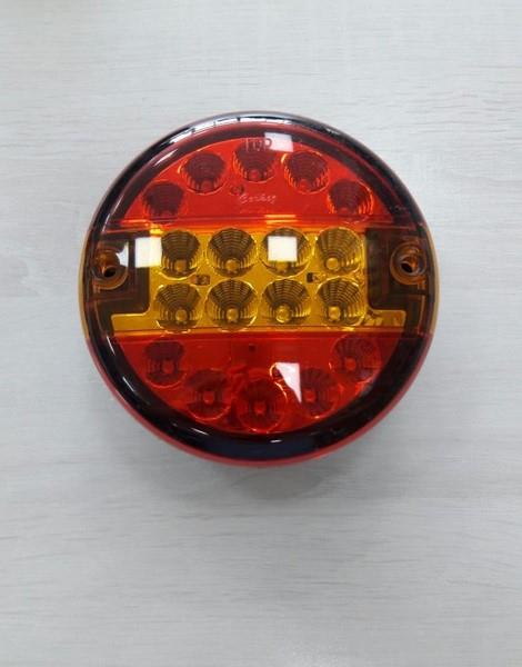 ÇERKEZ 12-24V STOP LAMBASI YUVARLAK (LEDLİ) (3 FONKSİYONLU) (KIRMIZI-SARI) (140*73 MM)