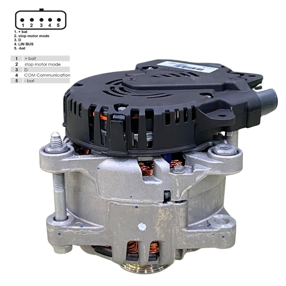 VALEO 12V ALTERNATÖR DİNAMO 180 A (LIN) (5 FİŞ) (START-STOP) CITROEN-PEUGEOT 2009 >