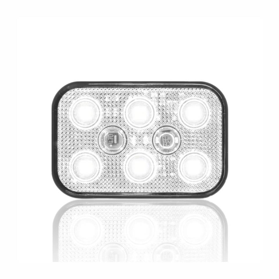 SANEL 10V-30V İKAZ LAMBASI ÇAKARLI 6-LEDLİ YAPIŞKANLI 3M BANTLI SU GEÇİRMEZ BEYAZ (60*40 MM)