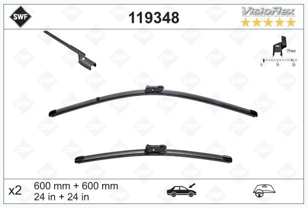 SWF SİLECEK SÜPÜRGESİ 600/600 MM AEROTWIN MERCEDES C SERİSİ/CLS SERİSİ/E SERİSİ 